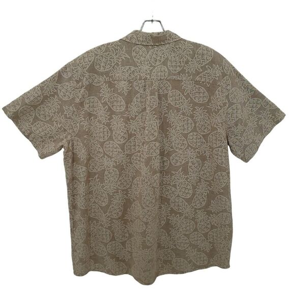 Eventide Pineapple Print Linen Cotton Shirt XL - Picture 2 of 11